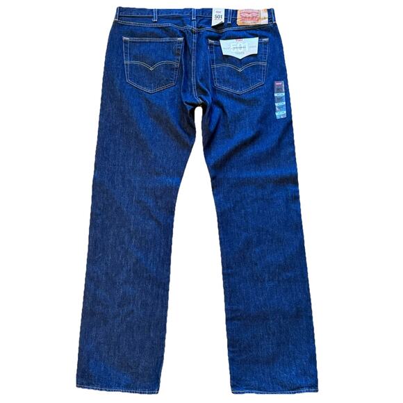 NEW Levi’s 501 Original Fit Straight Leg Dark Wash Button Fly Jeans 40x34 w/Tag - Picture 8 of 8
